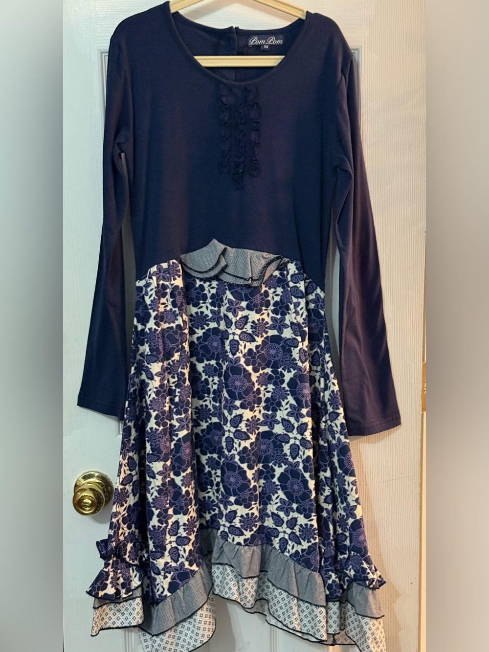 Pom Pom Blue Dress NWOT Sz 14